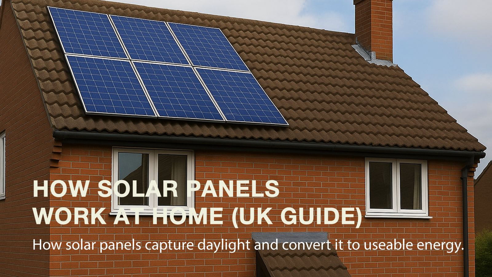 Solar panels installed on a UK home roof showing how household solar systems work