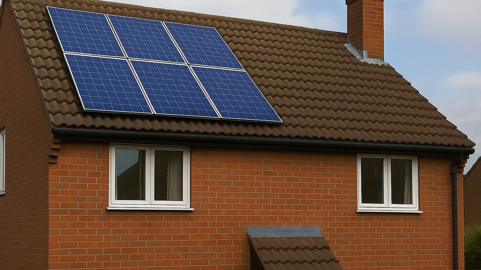 Solar panels installed on a UK home roof showing how household solar systems work