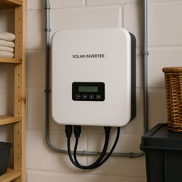 Solar inverter installed inside a UK home